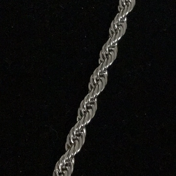NEW 316 stainless steel rope chain plus metal boot pendant. Chain is 24” approx. - Picture 3 of 4